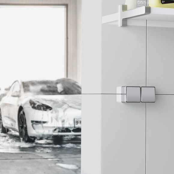 Выключатель одноклавишный влагозащищенный Gallant серебряный W5010206