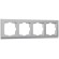 Рамка из поликарбоната на 4 поста Stark серебряный W0041806