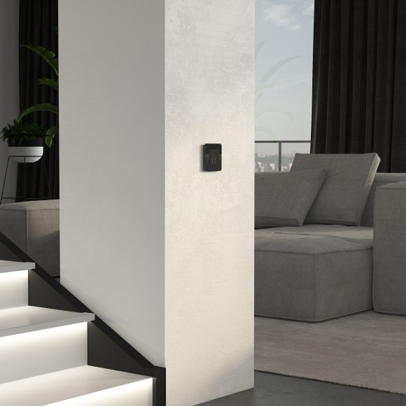 Рамка из стекла на 1 пост Elite черный W0012448