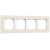 Рамка из поликарбоната на 4 поста Split айвори/белый, soft-touch W0043066