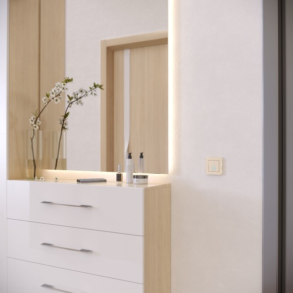 Рамка из металла на 1 пост Platinum шампань W0012611