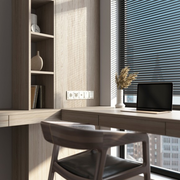 Рамка из поликарбоната на 5 постов Snabb Basic слоновая кость W0052003