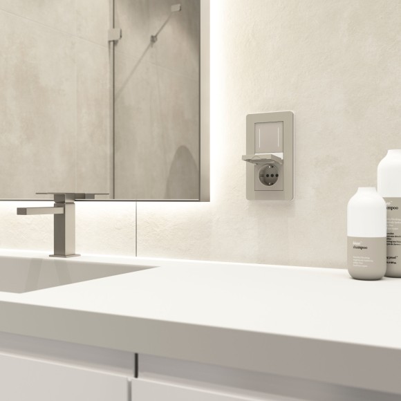 Розетка влагозащ. с зазем. с защит. крышкой и шторками (дымчатый) W1271204 Розетка влагозащ. с зазем. с защит. крышкой и шторками (дымчатый) W1271204