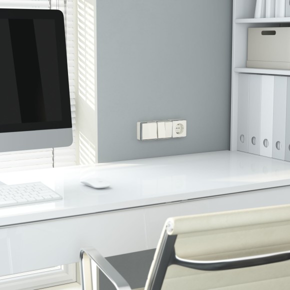 Выключатель одноклавишный проходной Gallant слоновая кость W5012003