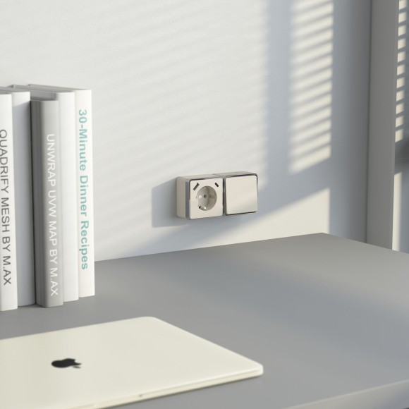 Выключатель одноклавишный проходной Gallant слоновая кость W5012003