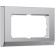 Рамка из поликарбоната для двойной розетки Stark серебряный матовый W0081865