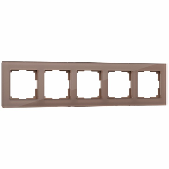 Рамка из стекла на 5 постов Favorit латте W0051142