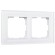 Рамка из стекла на 2 поста Favorit белый матовый W0021105