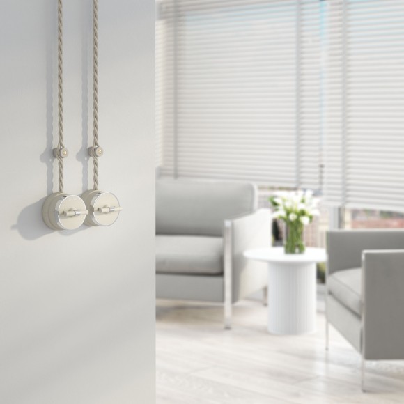 Переключатель/выключатель одноклавишный Vintage слоновая кость матовый/хром W5812055