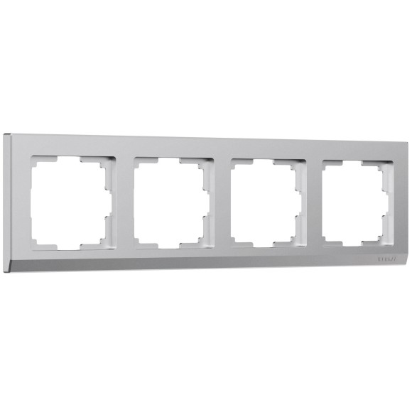 Рамка из поликарбоната на 4 поста Stark серебряный матовый W0041865