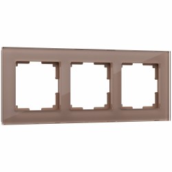 Рамка из стекла на 3 поста Favorit латте W0031142