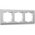 Рамка из поликарбоната на 3 поста Stark серебряный матовый W0031865