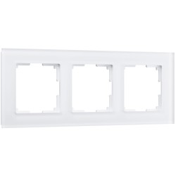 Рамка из стекла на 3 поста Favorit белый матовый W0031105