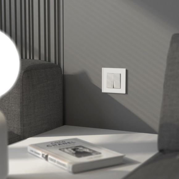 Рамка из стекла на 1 пост Senso белый soft-touch W0013101