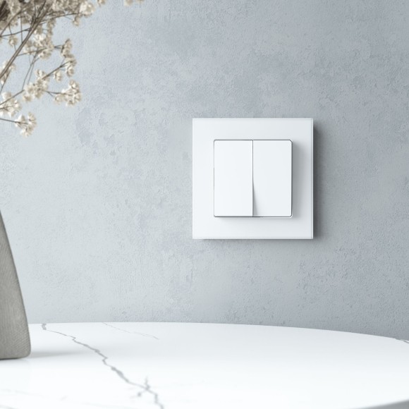 Рамка из стекла на 1 пост Senso белый soft-touch W0013101