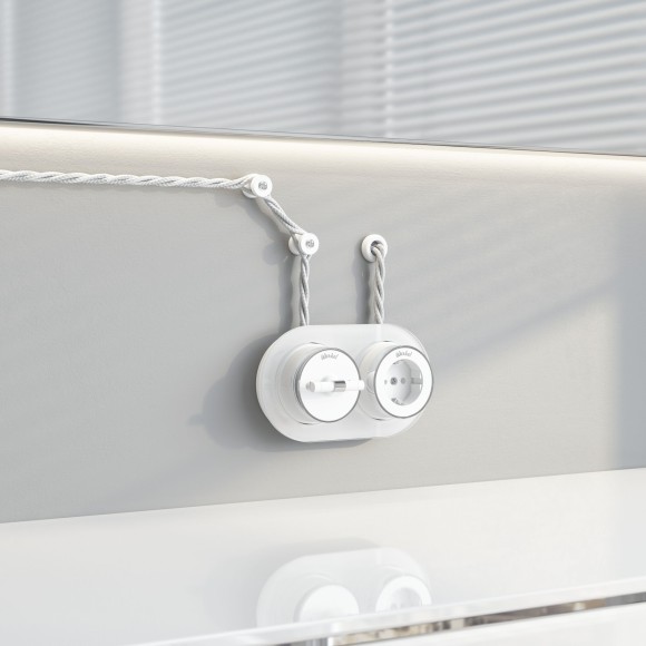 Втулка для вывода кабеля из стены 2 шт. белая ретро W6421101