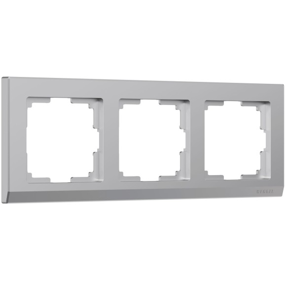 Рамка из поликарбоната на 3 поста Stark серебряный W0031806