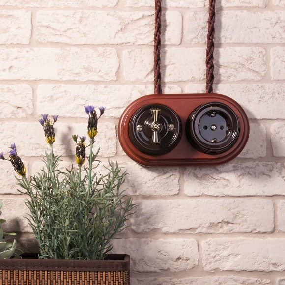 Ретро кабель витой 2х1,5 итальянский орех (под заказ) W6452525