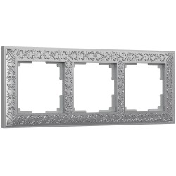 Рамка из металла на 3 поста Antik матовый хром WL07-Frame-03