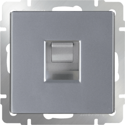 Розетка Ethernet RJ-45 (серебряный) WL06-RJ-45
