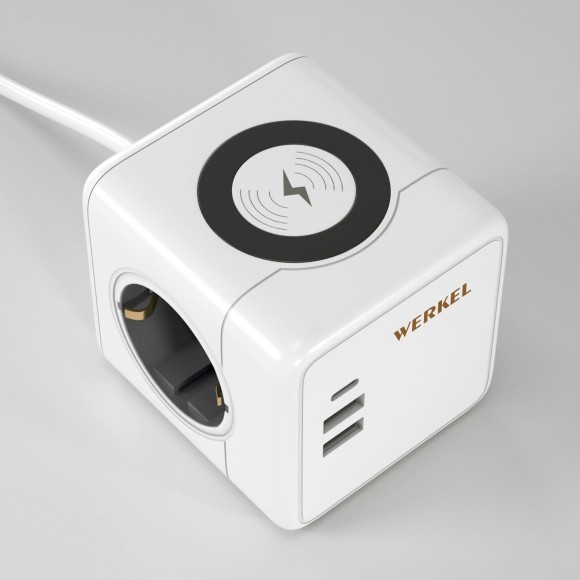 Розеточный блок 3-местный + 3×USB + беспроводная зарядка W6513501 Розеточный блок 3-местный + 3×USB + беспроводная зарядка W6513501