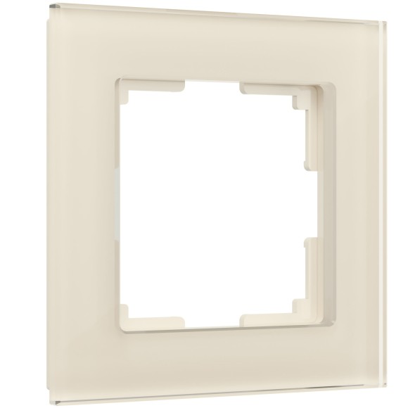 Рамка из стекла на 1 пост Favorit молочный W0011141