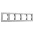 Рамка из поликарбоната на 5 постов Hammer серебряный W0052406