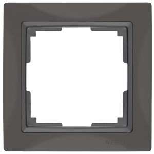 Рамка на 1 пост (серо-коричневый, basic) WL03-Frame-01