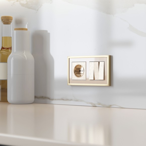 Набор клавиш для выключателя трехклавишного (шампань рифленый) W1139010 Набор клавиш для выключателя трехклавишного (шампань рифленый) W1139010