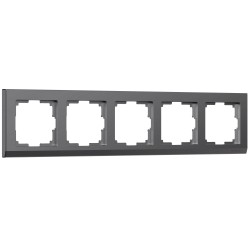 Рамка из поликарбоната на 5 постов Stark графит матовый W0051864
