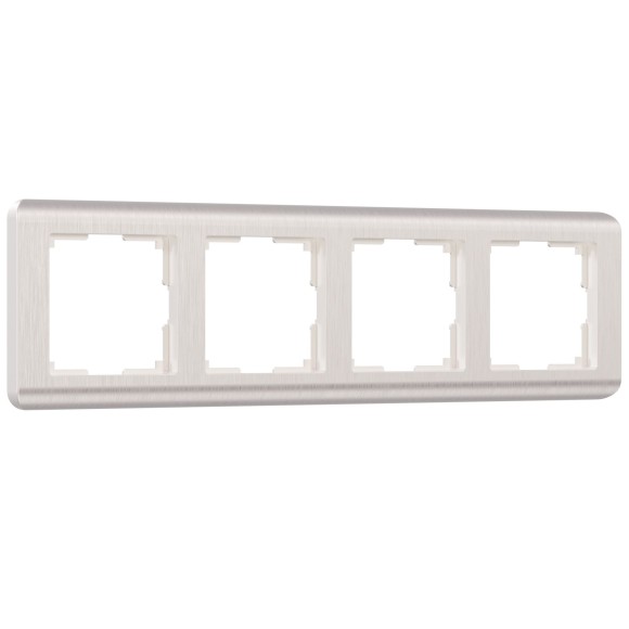 Рамка из поликарбоната на 4 поста Stream перламутровый W0042113