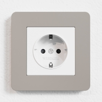 Дымчатый/белый soft-touch